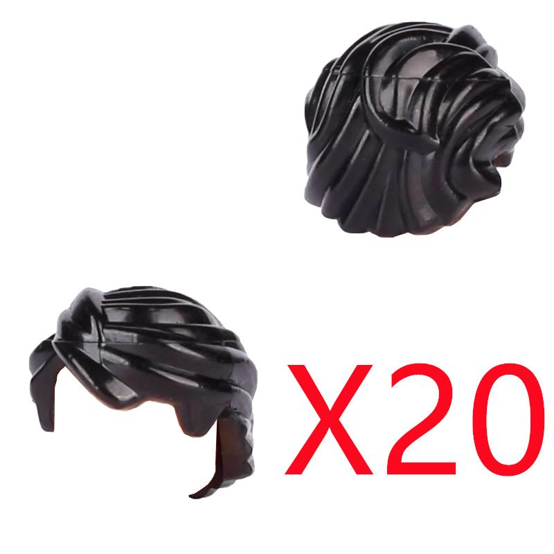 MOC Bausteine Kompatibel Solider Stadtfiguren Körperteile Figuren Zubehör Jungen Mädchen Haare Geschenke Helme Frisuren