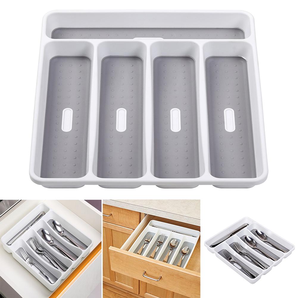 5 fächer Besteck Organizer Kunststoff Messer Gabel Lagerung Tablett Besteck Tablett