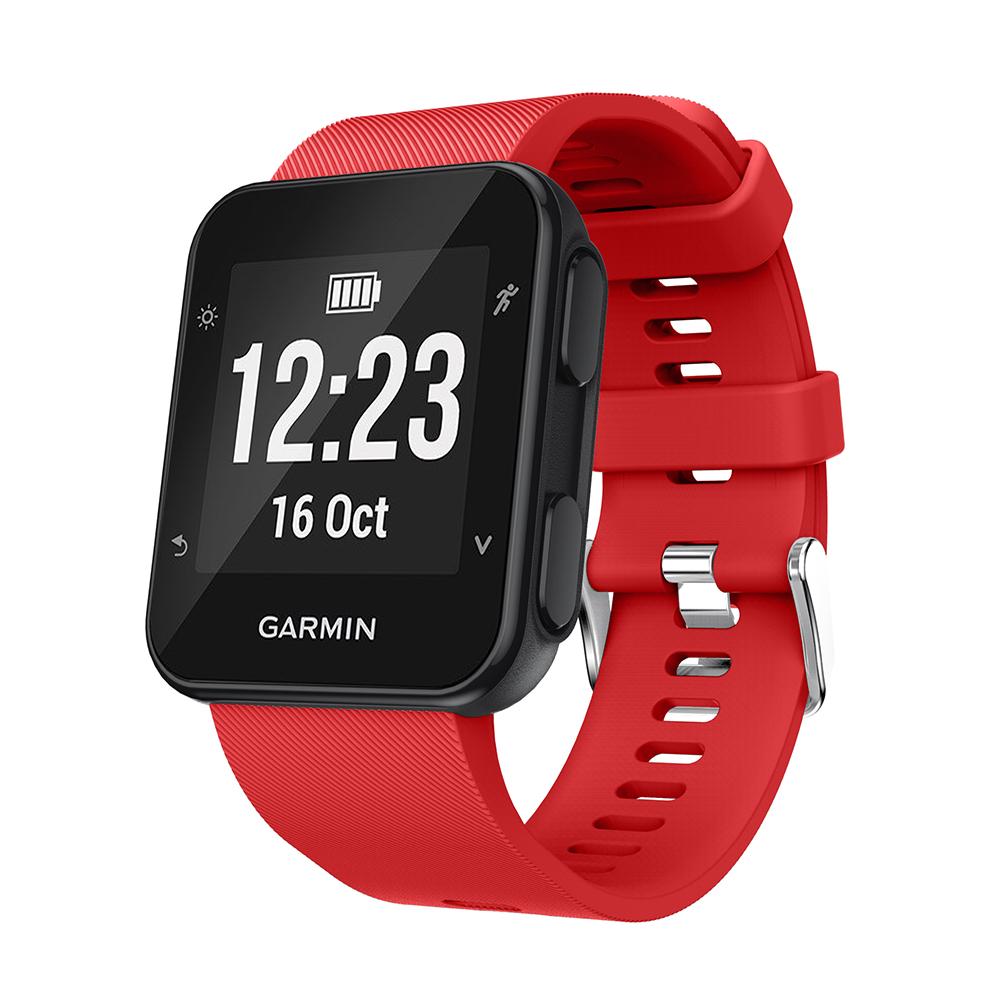 Armband für Garmin Forerunner 35 30 Smartwatch Ersatzarmband Uhrenarmband Armband Silikon Weiches Band Armband Neu rot