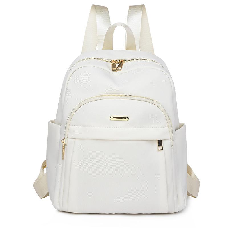 Leichter Rucksack aus Oxford-Gewebe für Damen im Herbst und Winter, Schulrucksack für Damen in Mode, vielseitig, großes Fassungsvermögen, Reise-Damen in weiß