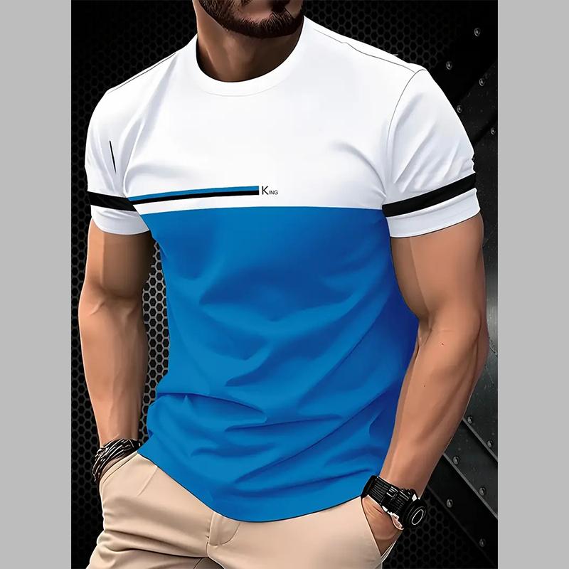 Neues Sommer-T-Shirt für Herrenmode Persönlichkeit Vielseitig bedrucktes Herren-T-Shirt Top 4XL