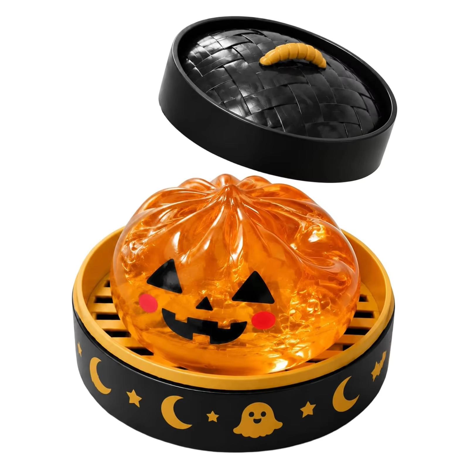 Halloween Blind Box Mystery Glitzer Knödel Glitzer Knödel Squishy mit Box Knödel Sensorisches Knetspielzeug zur Stressbewältigung