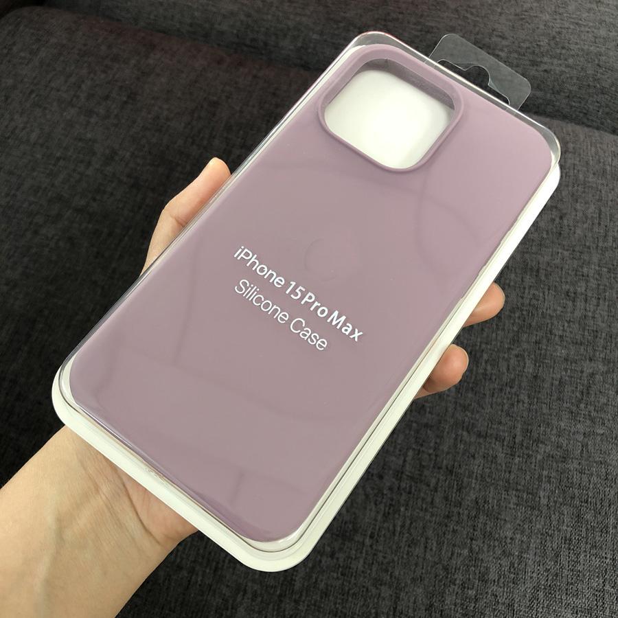 Ins Chic Flüssigsilikon Vollständig abgedeckte weiche Gel-Gummi-Telefonhülle Schutzhülle für iPhone 16 15 14 Pro Max 14Plus 15Plus XR XS Max 11 12 13 Pro Max iPhone 15 Pro Max violett