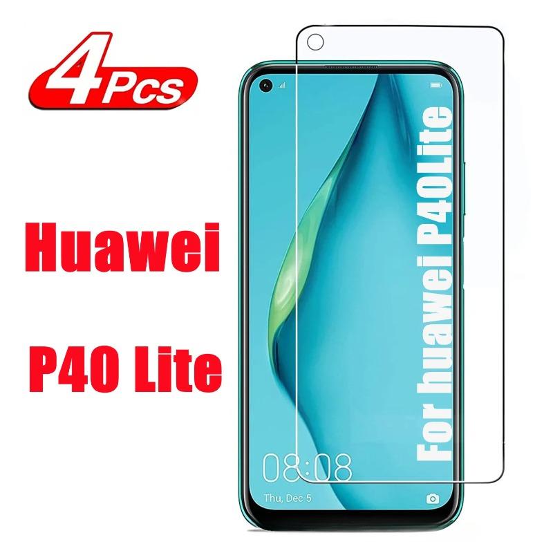 4 Stück HD Panzerglas für Huawei P40 Lite Displayschutzfolie Huawei Nova 5T reinfarbig