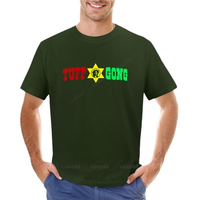 Tuff Gong Logo Klassisches T-Shirt, Sportfan-T-Shirts, Grafik-T-Shirts, Herren-T-Shirts, weiße T-Shirts XL