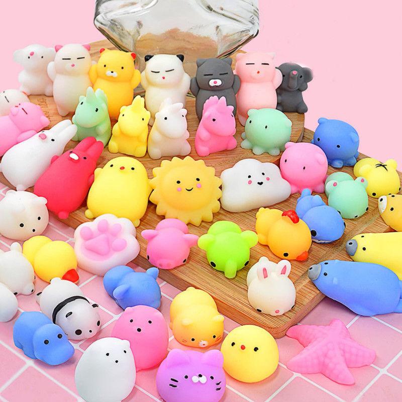 50-5PCS Kawaii Squishies Mochi Anima Squishy Spielzeug Für Kinder Antistress Ball Squeeze Party Favors Stress Relief Spielzeug für Geburtstag MYY 30pcs