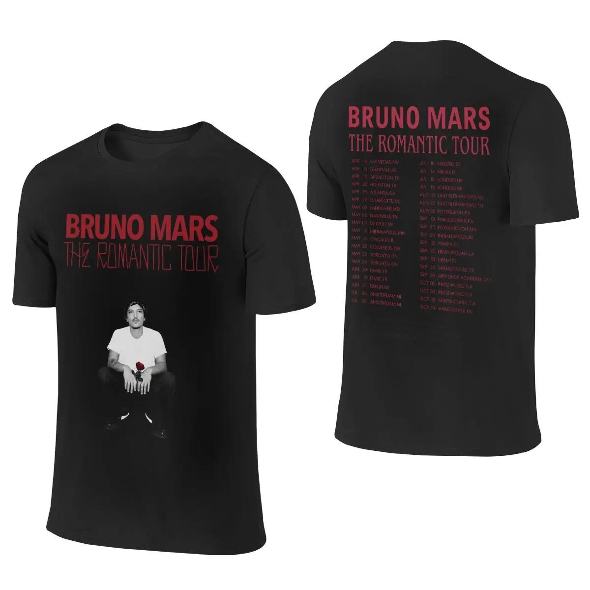 Herren Damen Bruno Mars The Romantic Tour 2026 Hemden Outfits Mode 100% Baumwolle T-Shirt Tee Kleidung Sommer Damen Herren Kleidung XXXL navy blau