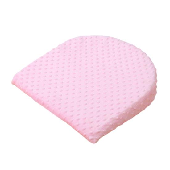 Baby-Stillkissen, Memory Foam-Keilkissen mit abnehmbarem Bezug, doppelseitiges Stillkissen für Säuglinge zum Stillen und Schlafen Round rosa