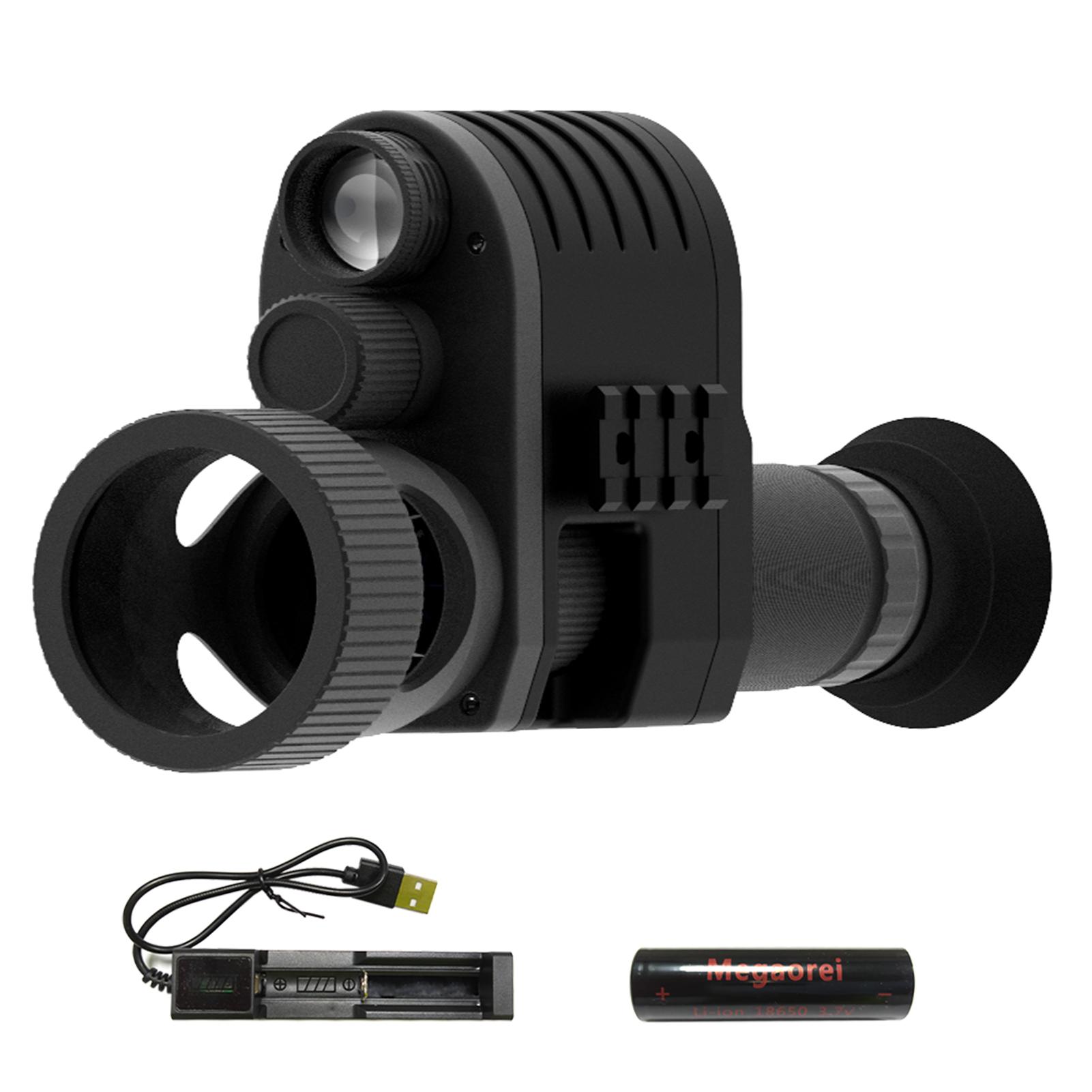 1080P Infrarot-Nachtsichtgerät, 850 nm, 4-fach digitaler Zoom, Nachtsicht-Monokular Medium Configuration