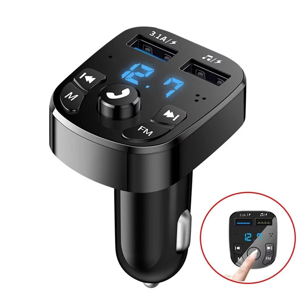 Autoladegerät Bluetooth 5.0 FM-Transmitter Dual USB-Schnellladegerät Freisprecheinrichtung Aux Audio MP3-Player Car Kit