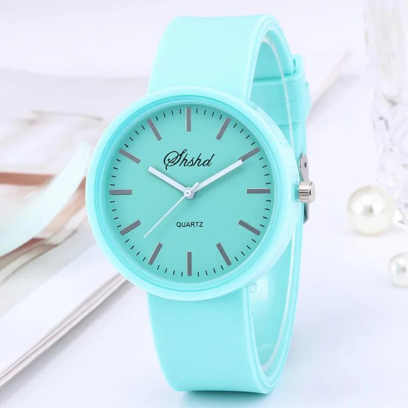 Wasserdichte Kinderuhr Casual Transparent Uhr Mädchen Jungen Uhr Mädchen Silikon Armbanduhren Kinder Uhr relogio montre enfant grün