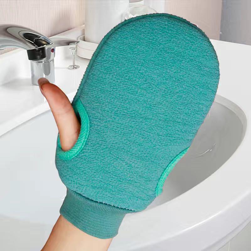 4 farben Bad Handtuch Körper Reinigung Peeling Peeling Peeling Abgestorbene Haut Anti Slip Handschuhe Weiche Bad Bürste Für Dusche SPA körper Massage spanische viridian