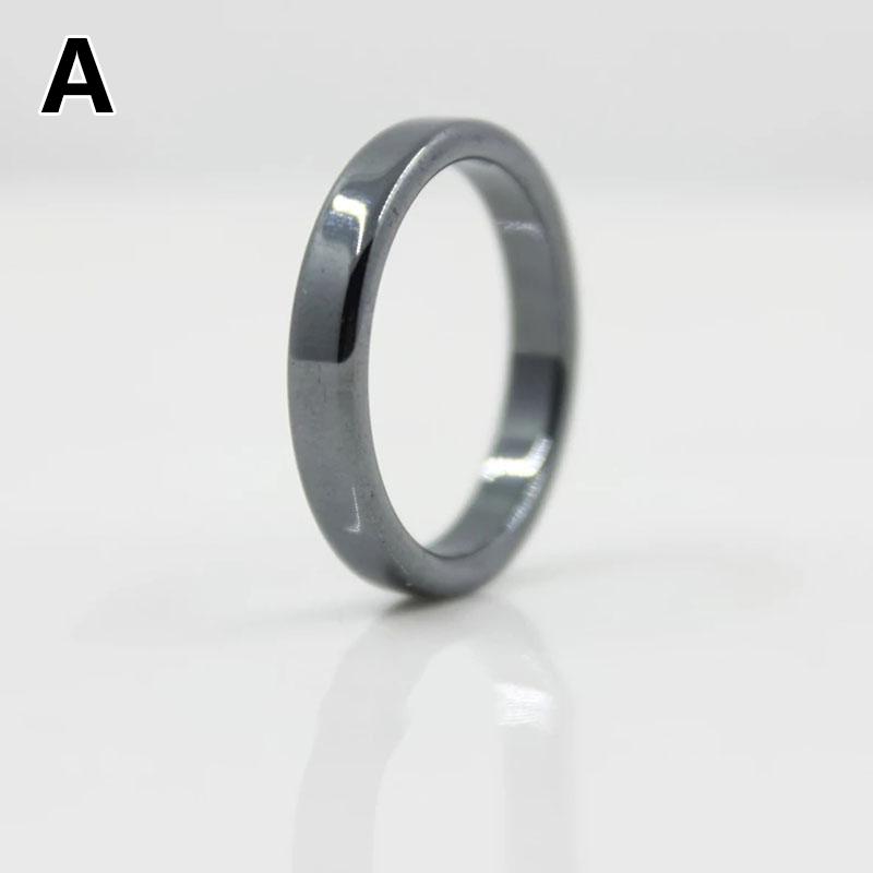 Einfache glatte Hämatit-Ringe, Paar, Damen, Herren, Schmuck, Ring, nicht magnetisch, Fingerring 8
