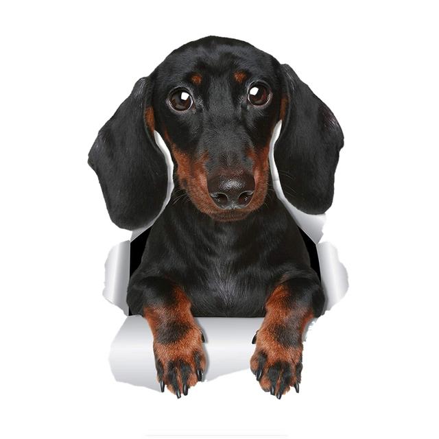 J543#Niedlicher Haustier-Hundeaufkleber auf dem Auto-Vinylaufkleber, wasserdichte Dekoration-Autoaufkleber J-15cm-Longest Side