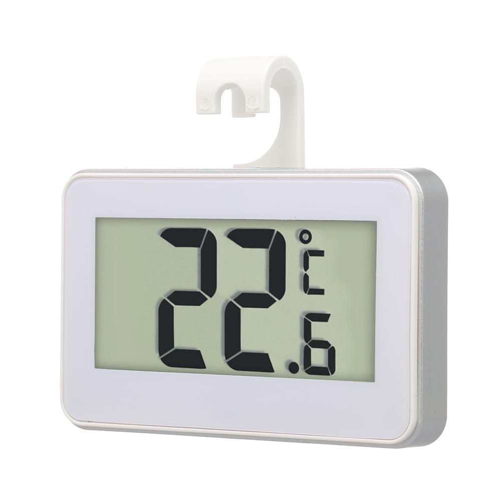 Digitales LCD-Kühlschrankthermometer, Kühlschrank-Gefrierschrank-Thermometer mit verstellbarem Ständer, Magnetfrost