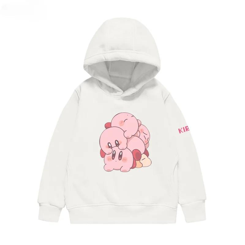 2025 Niedliche Kirby Hoodies Jungen Kleidung Kinder Kinder Jungen Kleidung Rundhals Sweatshirt Mädchen Kleidung 4 bis 14 Jahre Hoodies 100 braun