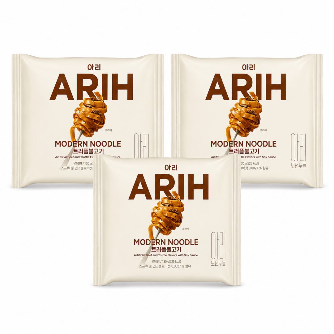 BTS Kollaborationsedition ARIH Moderne Geschmacksnudeln, Gemischte & Gebratene Nudeln 130g 1 Beutel #Truffle Grilled Meat*3bag