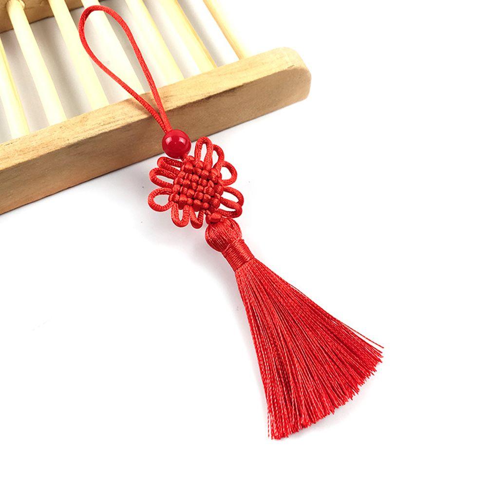 Anhänger Bastelbedarf Vorhang Anhänger Quaste Chinesischer Knoten Anhänger Chinesischer Knoten Seidenquasten Anhänger rot