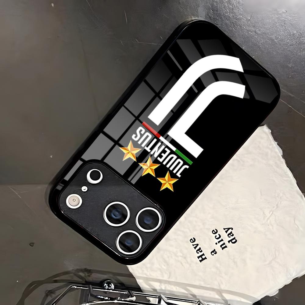 J-Juventus-SE Handyhülle Für IPhone 17 Pro Max 16 15 14 Pro Max 13 11 X Xs Xr 8 7Plus Glasabdeckung iPhone 12 Pro Max