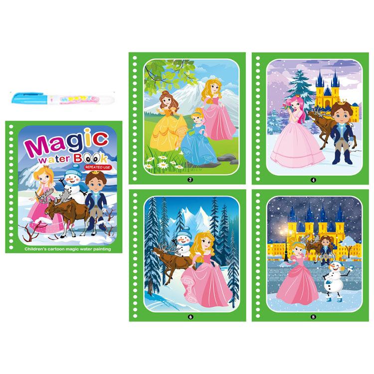 Montessori Spielzeug Wiederverwendbare Malbuch Magie Wasser Zeichnung Buch Malerei Zeichnung Spielzeug Sensorische Frühe Bildung Spielzeug für Kinder ice princess