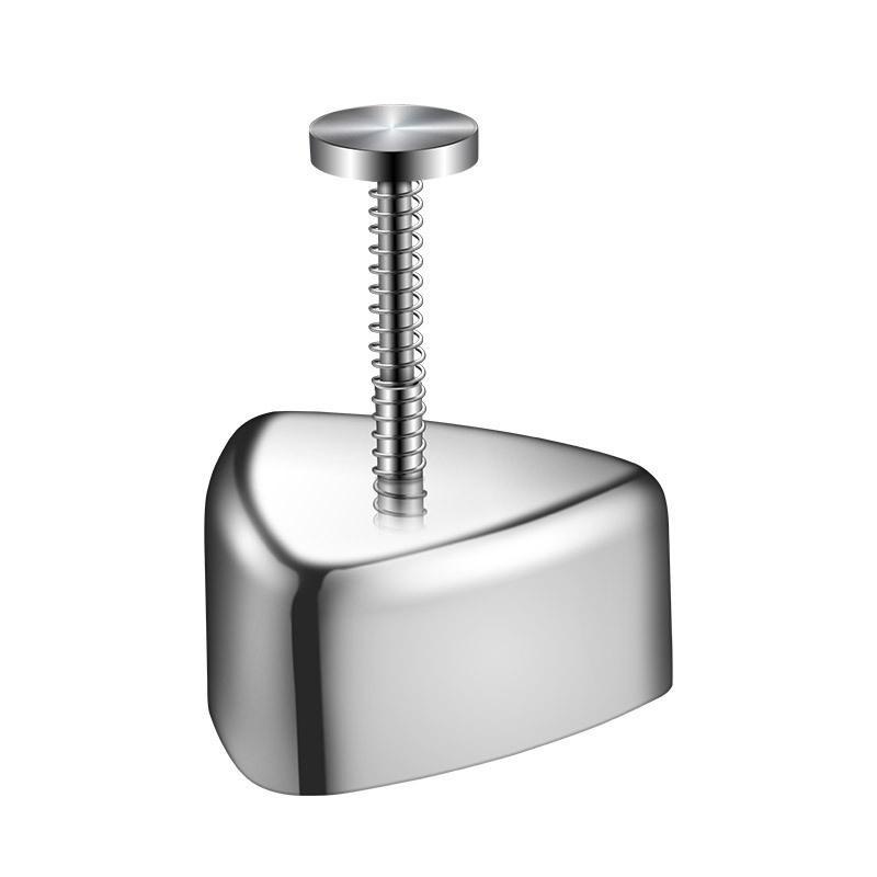 Edelstahl-Reisball-Form, Sushi-Maker, Presse, Sushi-Dreiecksform, japanische Onigiri-Reisball-Bento-Gadget-Maschine, Küchenzubehör-Werkzeug silber