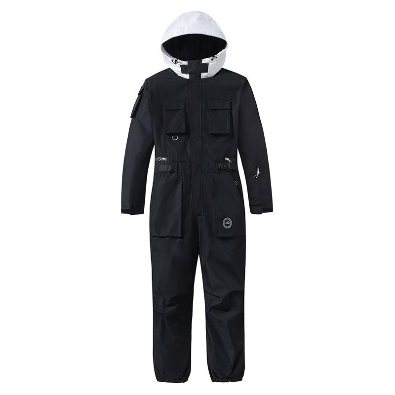 Skianzüge für Damen und Herren, einteiliger Overall für den Winter, isoliert, winddicht, wasserdicht, warm, Schneeanzüge, Unisex, Ski-Overall, Snowboardanzug S