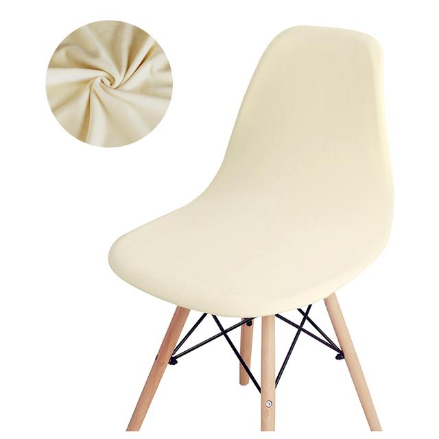 1 /2 /4 /6 Stück Samt Stuhlhussen Armlehnenlose Schale Stuhlhusse Hochzeit Esszimmer Büro Bankett Hotel 6 Pieces creme