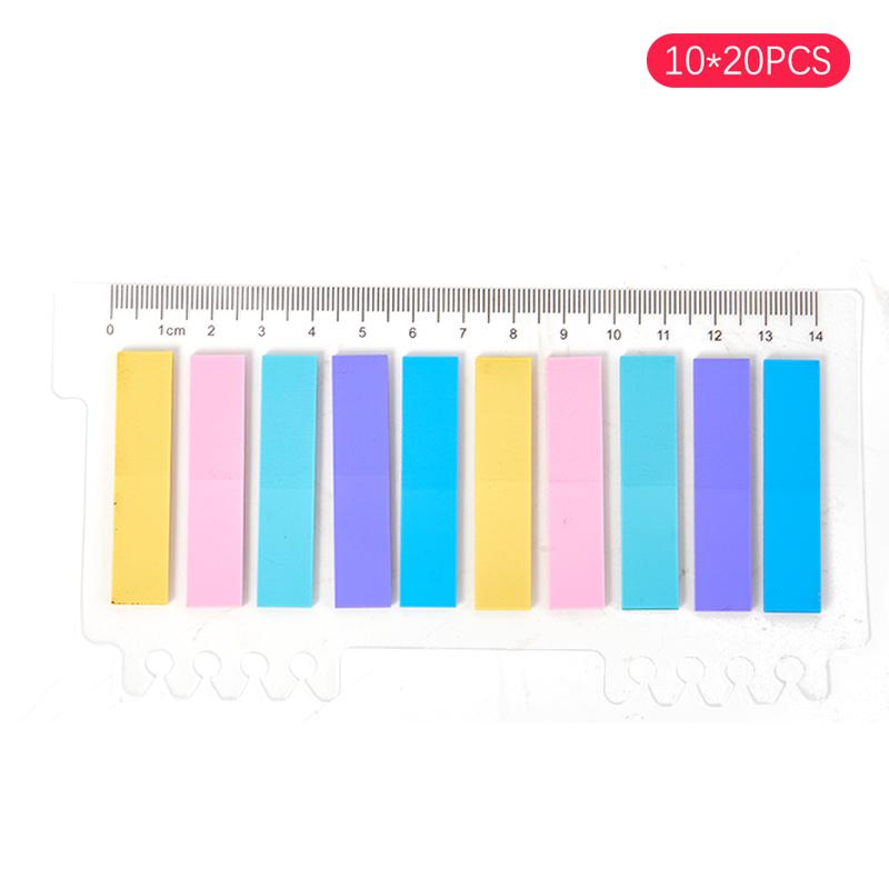 10 * 20 Stück transparente Index-Post-It-Notizen Papier Büro Schulbedarf Schreibwaren