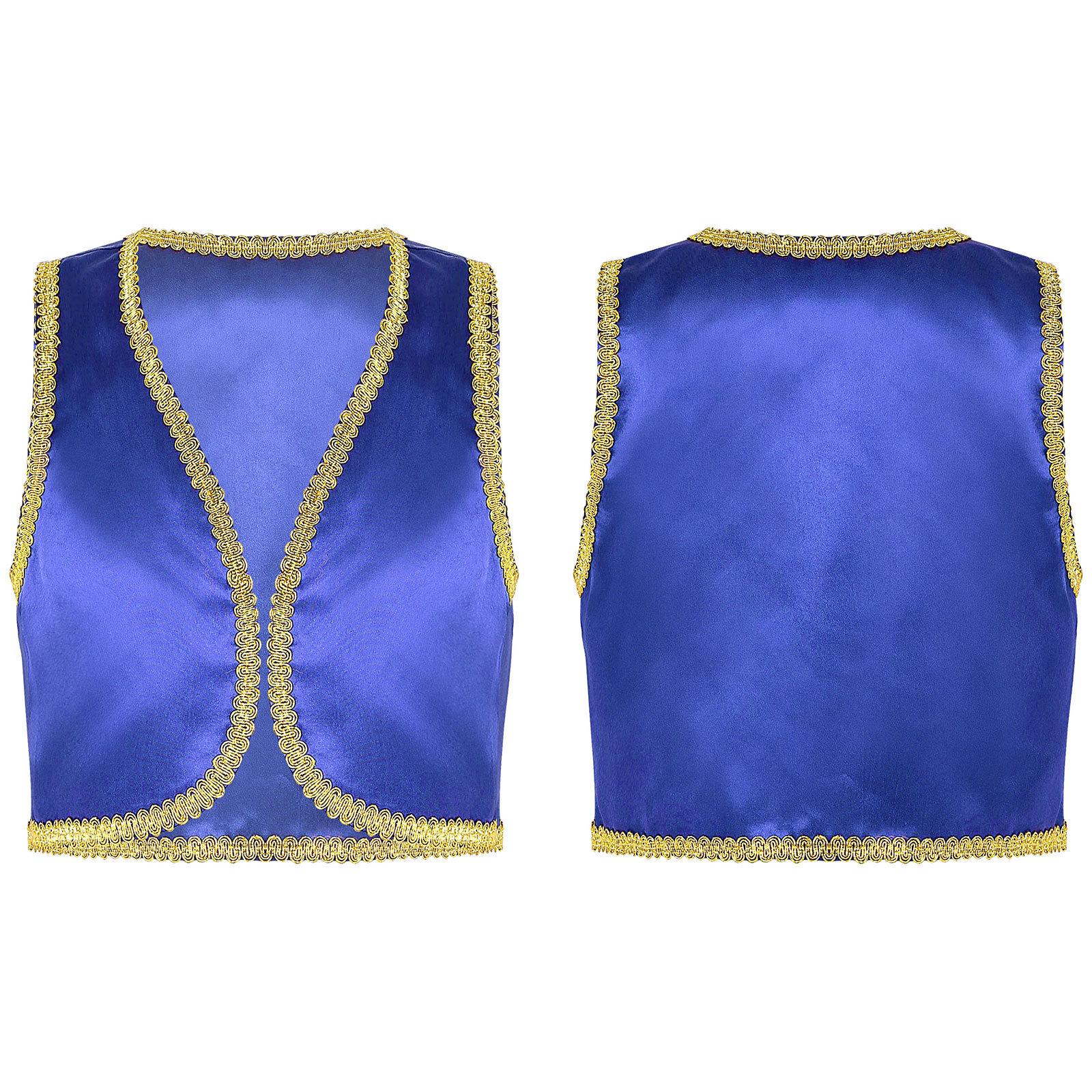 Kinder Jungen Märchen Cosplay Weste Halloween Fancy Dress Up Kostüme Party Oberbekleidung Performance Weste 11-12 Years blau