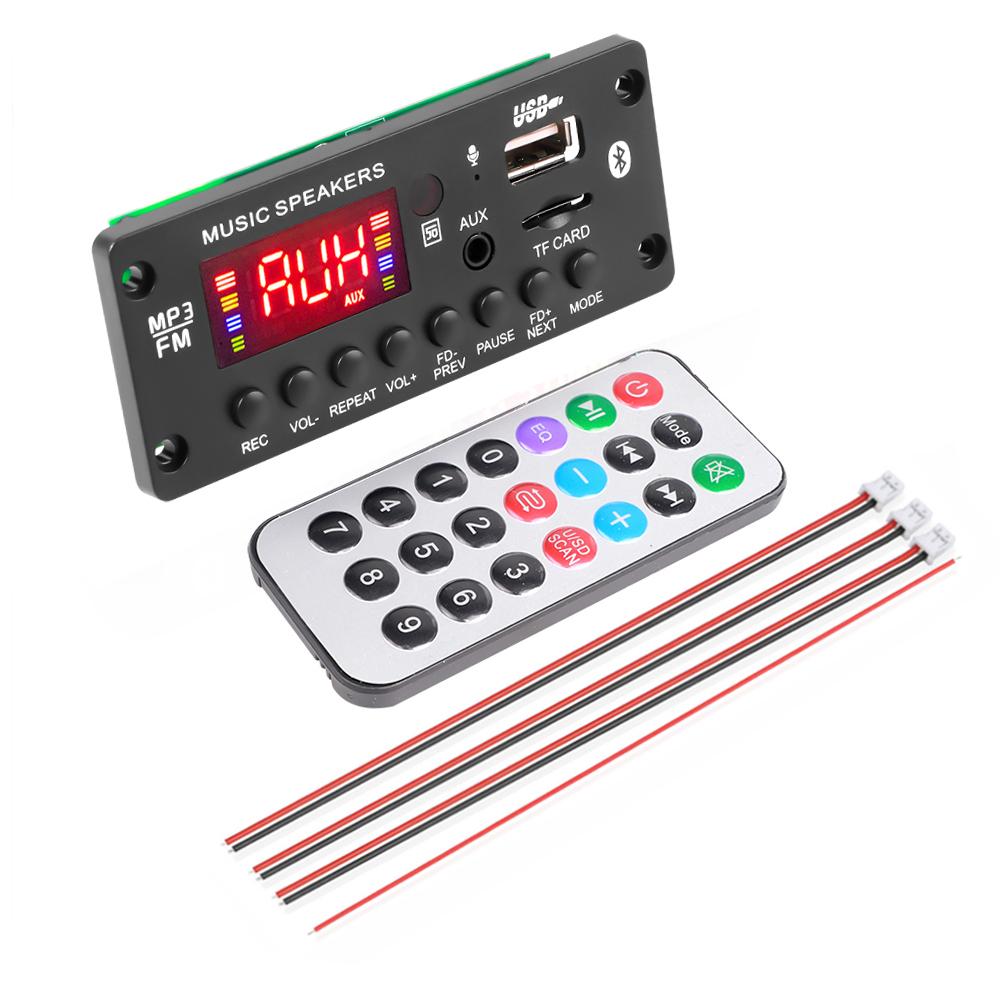 2*25W Bluetooth 5.0 MP3 WMA Decoder Board 5V-20V Verstärker Auto Audio USB TF FM Radio Modul Farbbildschirm MP3 Player Mit Fernbedienung