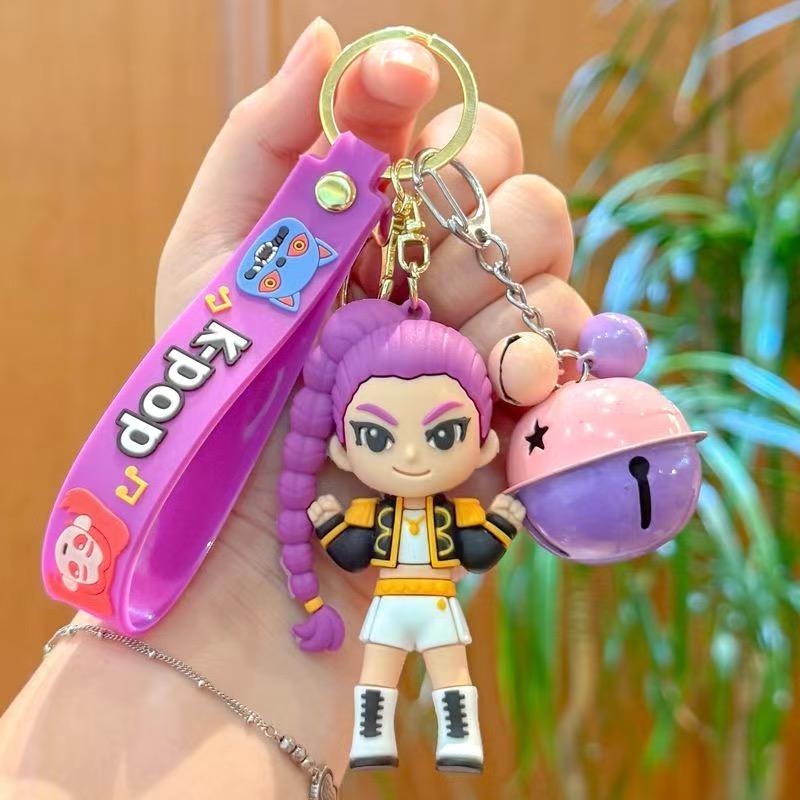 Kpop Dämonenjäger süßer Schlüsselanhänger Rucksack Puppe Tasche Paar Anhänger Schlüsselanhänger Anhänger Geschenk rumi+bell