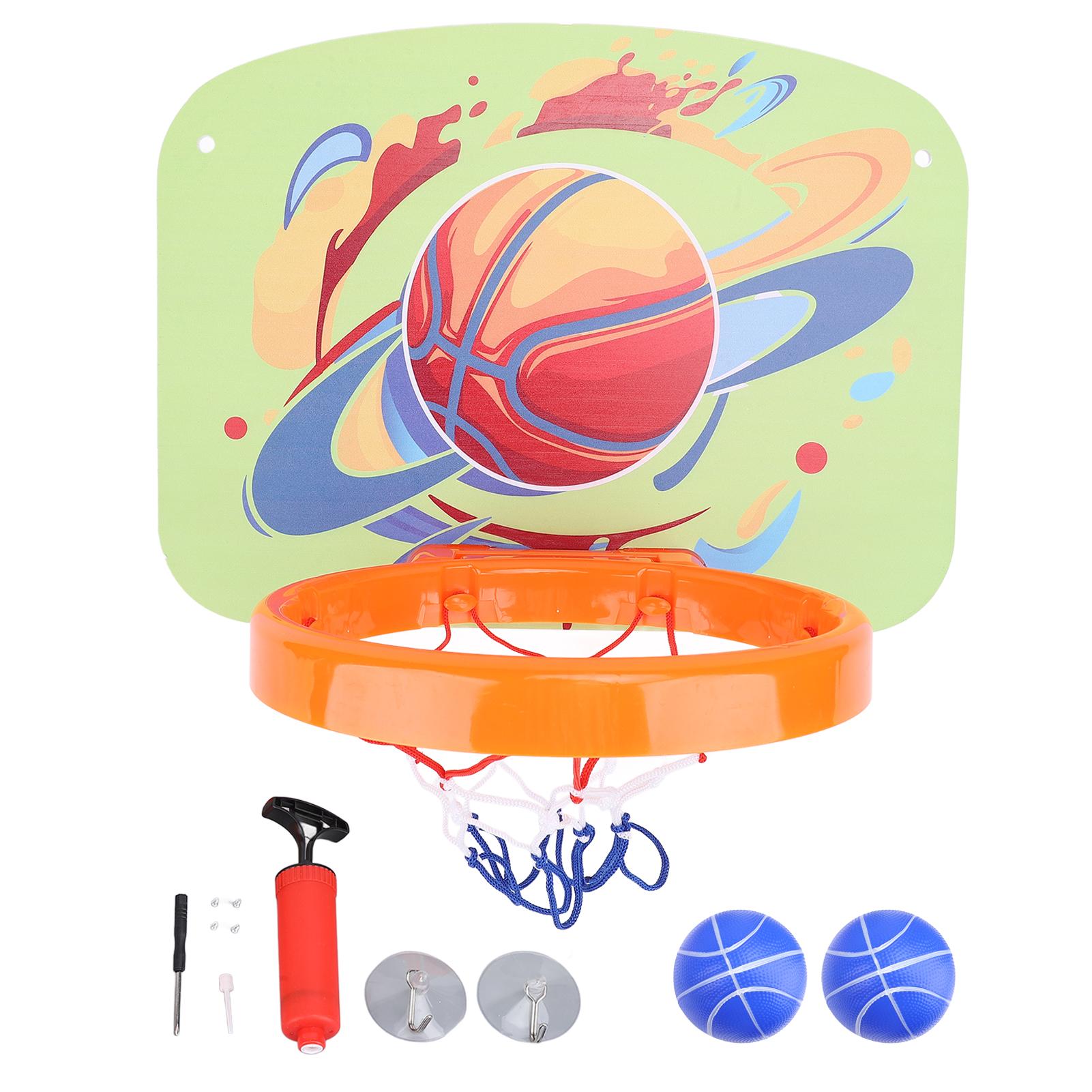 Kinder Basketballkorb Indoor Ohne Bohren Hängend Indoor Basketballziel Spielzeug Höhenverstellbar Cartoon Style A