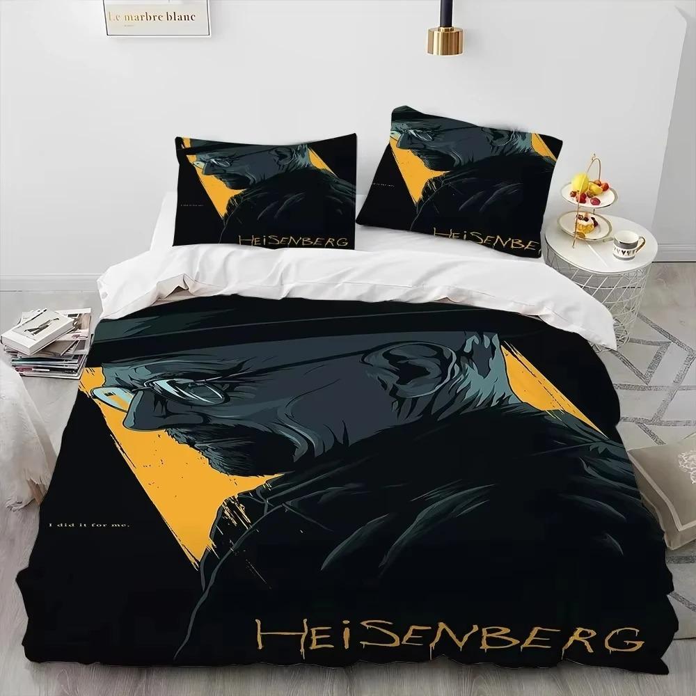 3D Breaking Bad Walter Hartwell Bettwäsche-Set, Bettbezug Bett-Set Steppdeckenbezug Kissenbezug, King Queen Size Bettwäsche-Set Kind EU Single 135x200cm