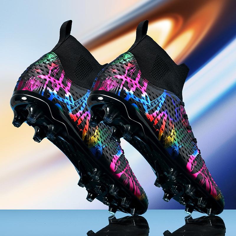 Männer Fußball Schuhe Kinder Fußball Stiefel Frauen Professionelle Fußball Stollen Rutschfeste Chaussure Fußball FG Outdoor Fußball Schuhe 37 schwarz