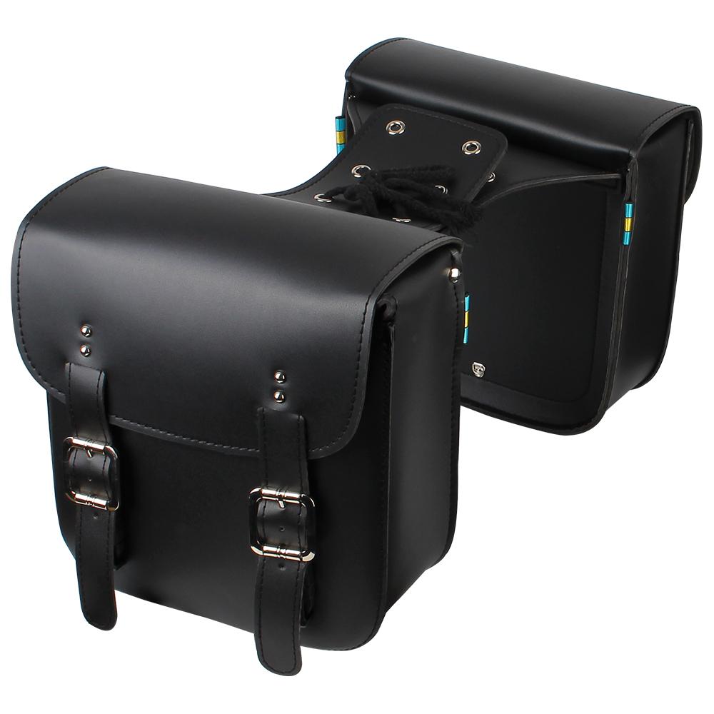 Große Kapazität Motorrad Seitentaschen Werkzeug Aufbewahrungstasche 2 Teil/Set PU Leder Motorrad Satteltasche Motorrad Zubehör Universal schwarz