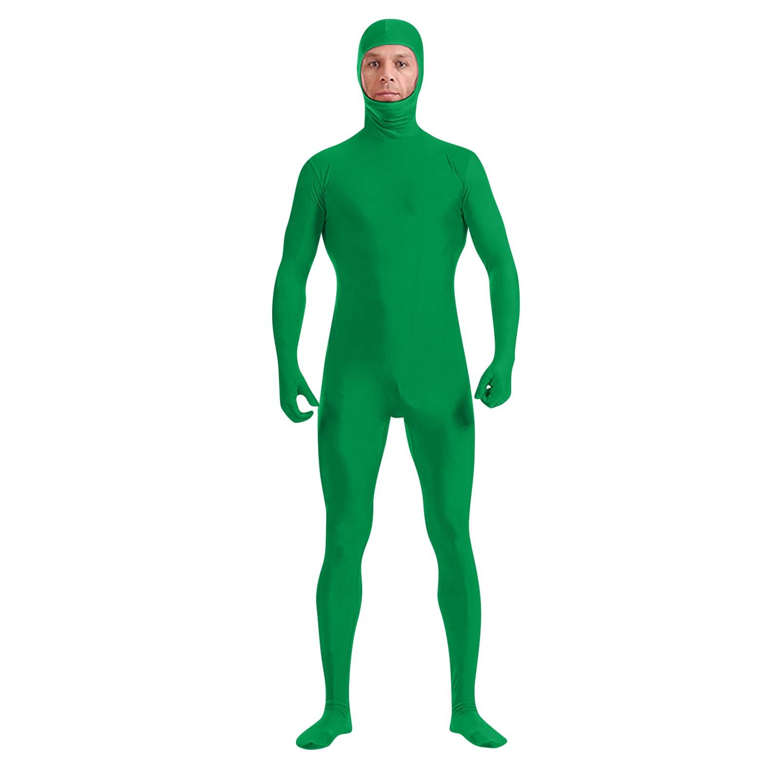 Zentai Anzug Cosplay Turnanzug Ganzkörperbody Green Screen Anzug Halloween Kostüme 180 grün