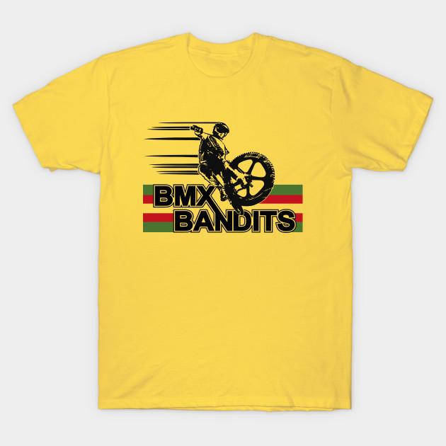 Herren Schwarzes Print-T-Shirt Mod.4 Bmx Bandits Bikers No-Cut Transferpapier Druck Baumwoll-T-Shirt 2XL gelb