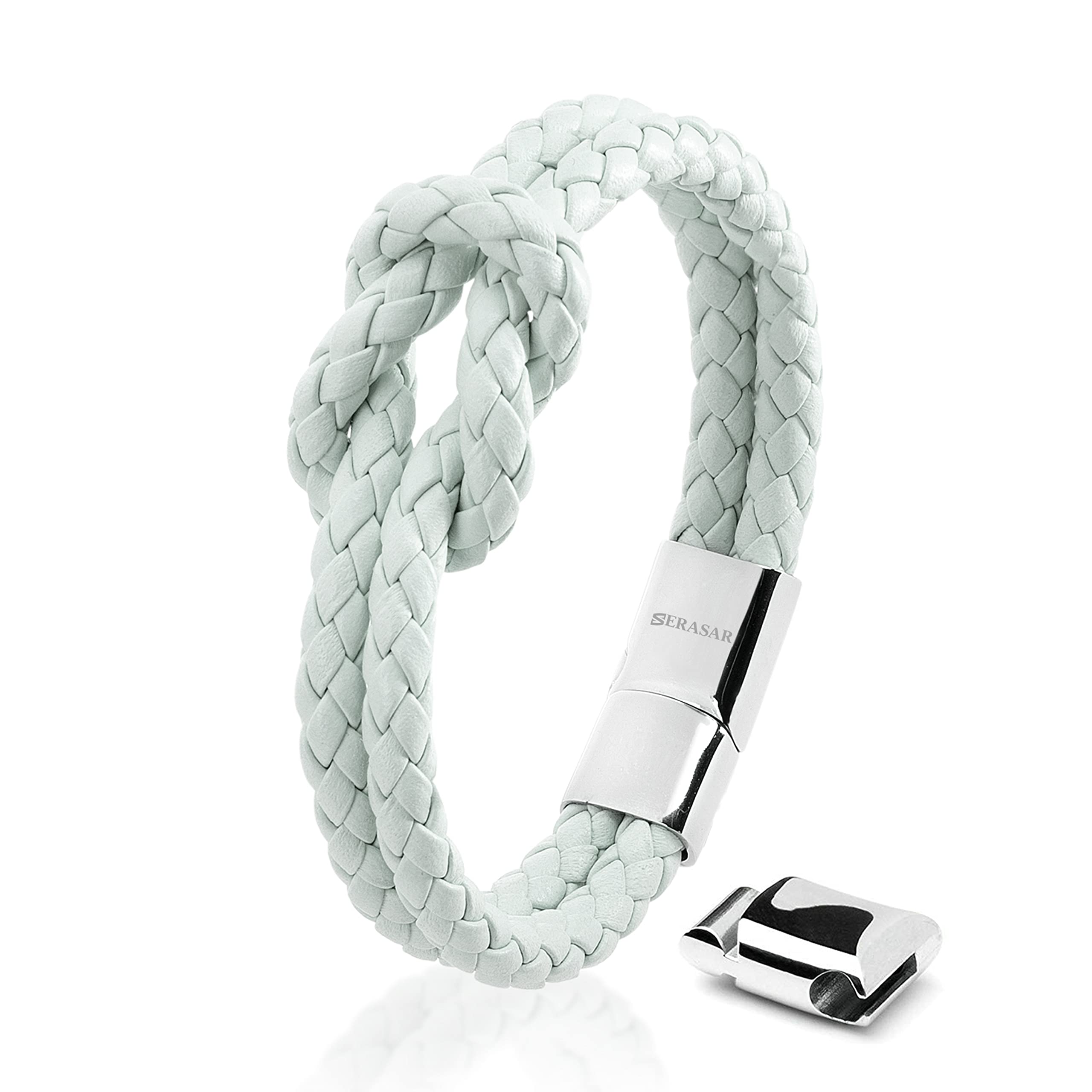 Armband 16cm Hellblau Echtes Leder mit Geschenkbox Schmuckideen für Ewige Liebe Damen - Damen Damen, Freundin, Schwester, Freundin,