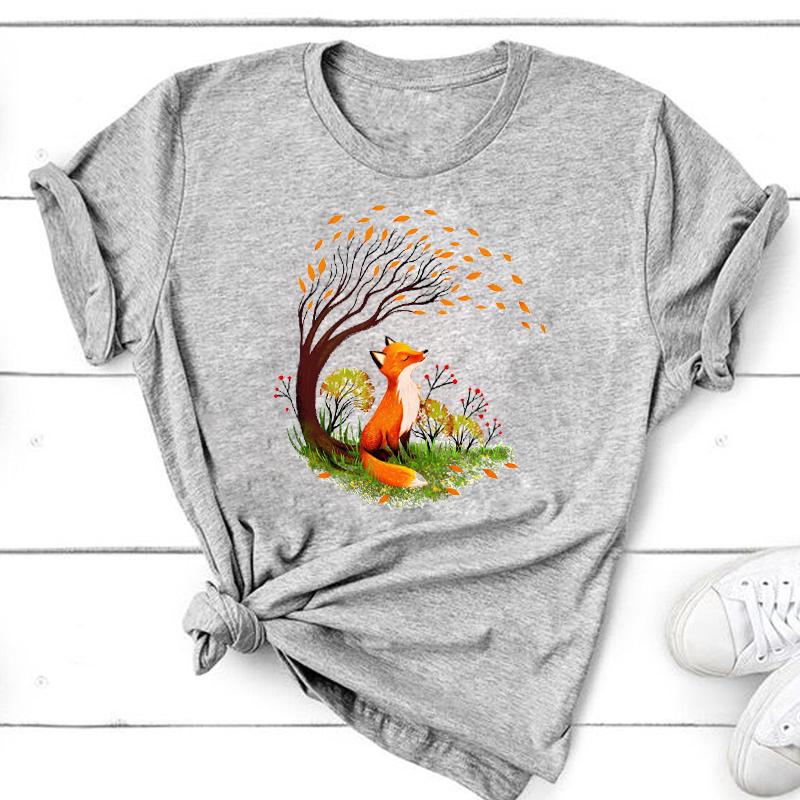 Grafik-T-Shirt, kurzärmelig, Sommer-Top, wildes Tier, süßer Trend, süßer 90er-Jahre-Druck, Damen-T-Shirt, lässig, Damenmode, T-Shirt M