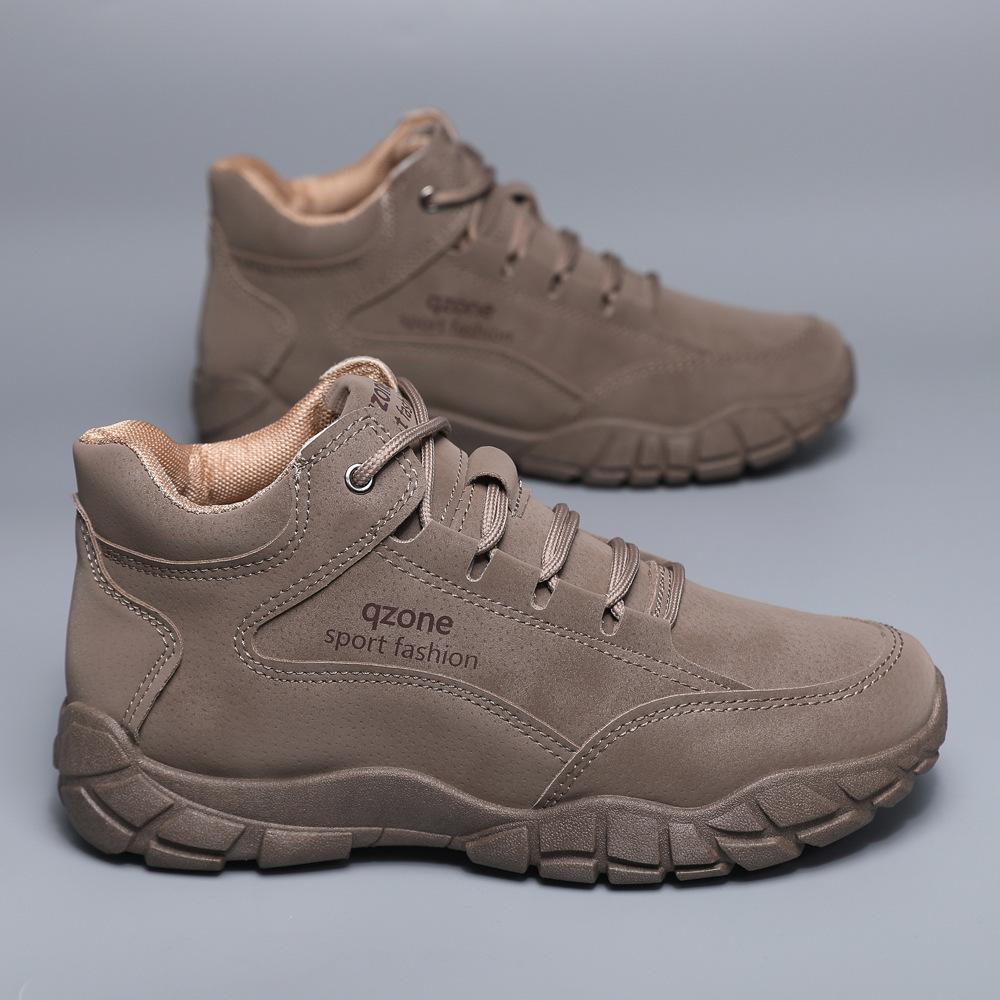 Neue Herrenschuhe mit Schnürung und Plateau, bequeme Arbeitsschuhe, Schuhe mit hoher Lederoberfläche, Freizeitschuhe, modische Herrenschuhe, Sneaker 44