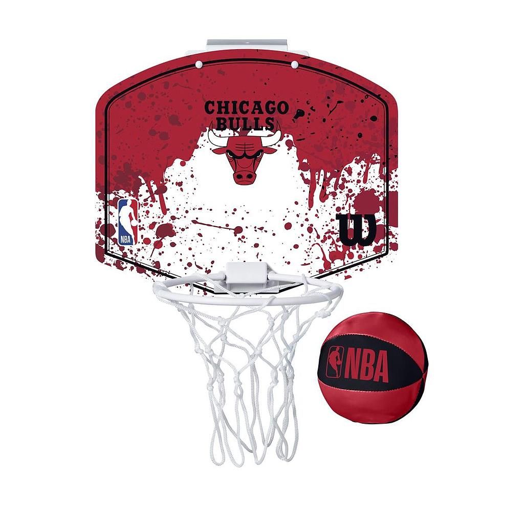 Chicago Bulls Paint Splatter Mini-Basketballkorb-Set One Size rot/weiß