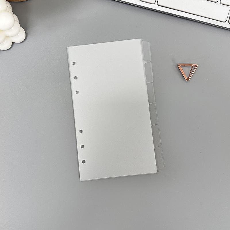 A5 A6 Transparent Papier Index Teiler 6 Löcher Für Binder Planer Notebook Schreibwaren Notebook Papier Teiler Zubehör A6 95*172mm