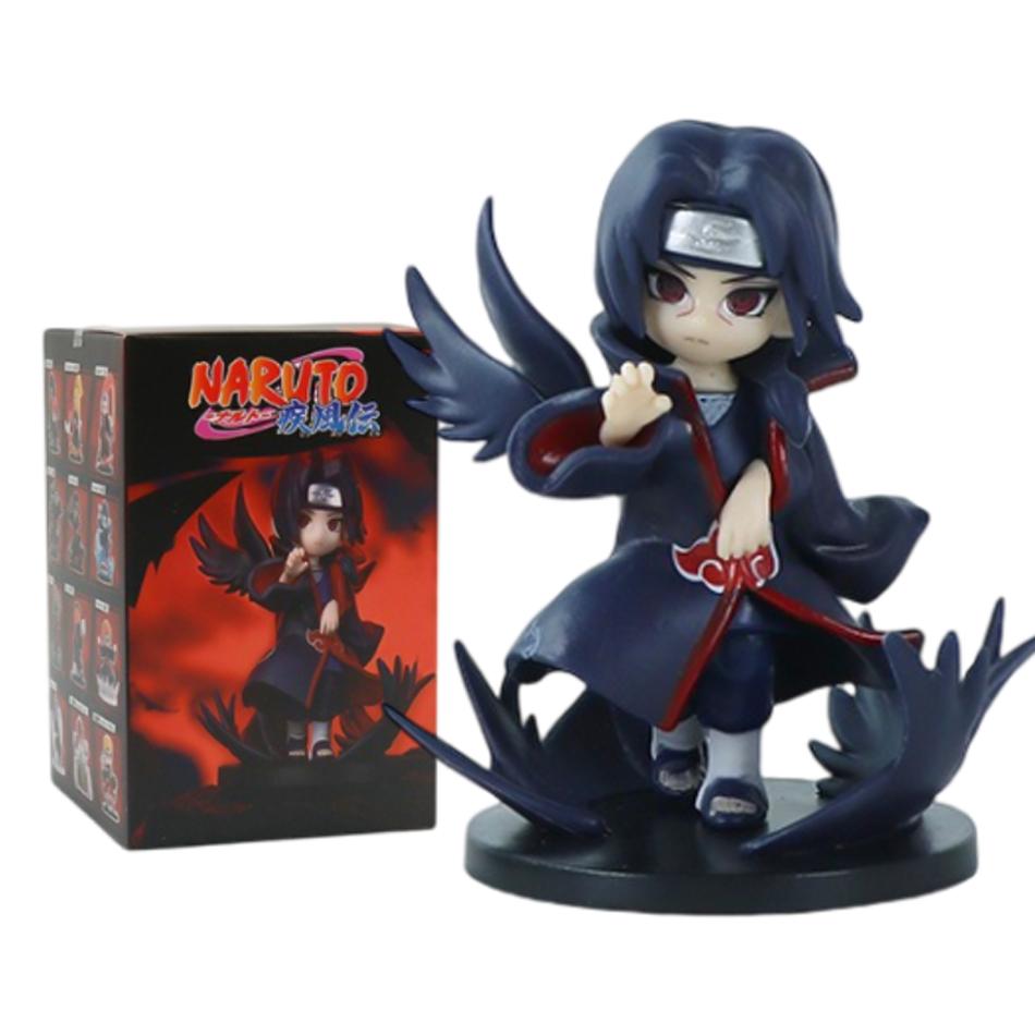 12 Stück Anime Naruto Shippuden Akatsuki Arc Serie Blind Box Figuren Spielzeug Mystery Box Überraschungsornament Weihnachten Halloween Geschenke gray
