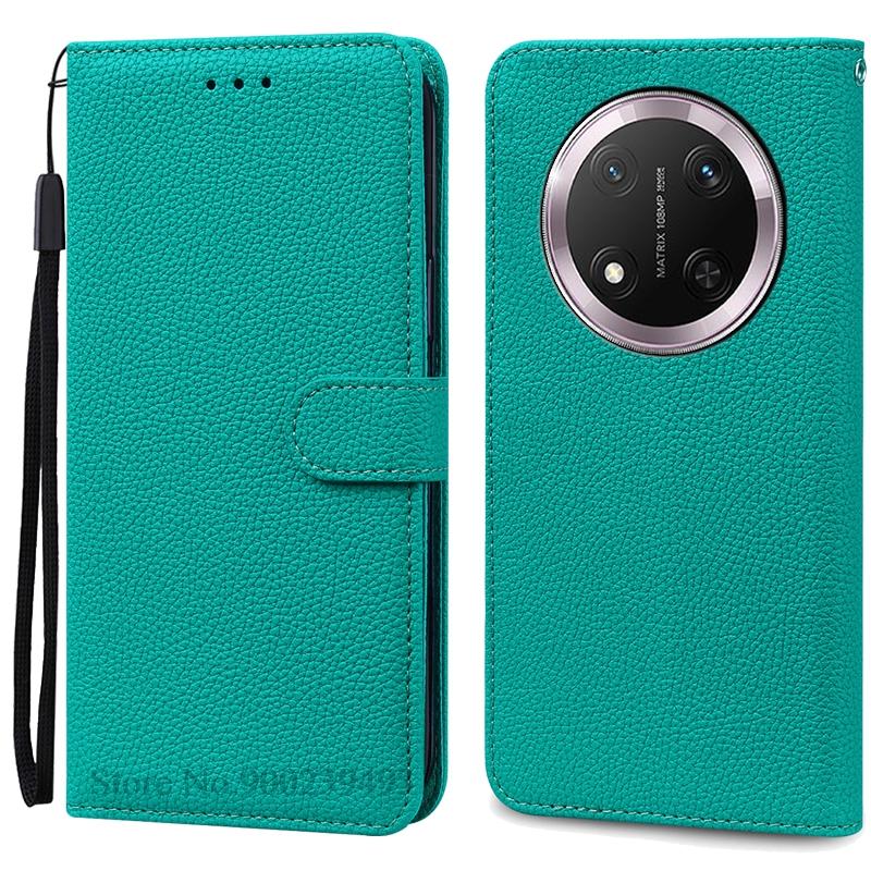 Für Honor Magic 7 Lite Hülle Brieftasche Leder Klapphülle Für Honor Magic7 Lite 5G Hülle Handy Coque Für Honor Magic 7 Lite Hülle Etui Honor Magic 7 Lite cyanblau