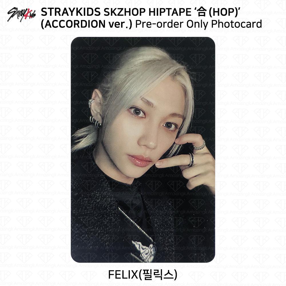 Stray Kids SKZHOP HIPTAPE HOP Akkordeon Offizielle Fotokarteneinheit Monochrom Felix - Accordion ver #1
