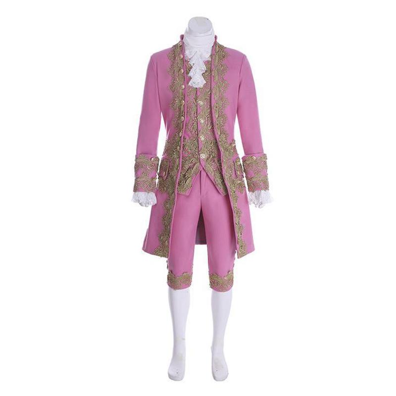Herren Viktorianisches Kostüm Regency Frack Jacke Marie Antoinette Kostüm Anzug Halloween Partykleidung Kostüm Outfit L gray