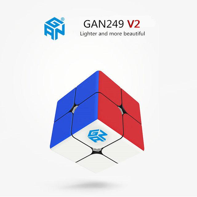 Gan249 2x2 Magic Speed Gan Cube Stickerless GAN 249 V2M Puzzle Pocket Cube Bunte Gans Spielzeug für Kinder