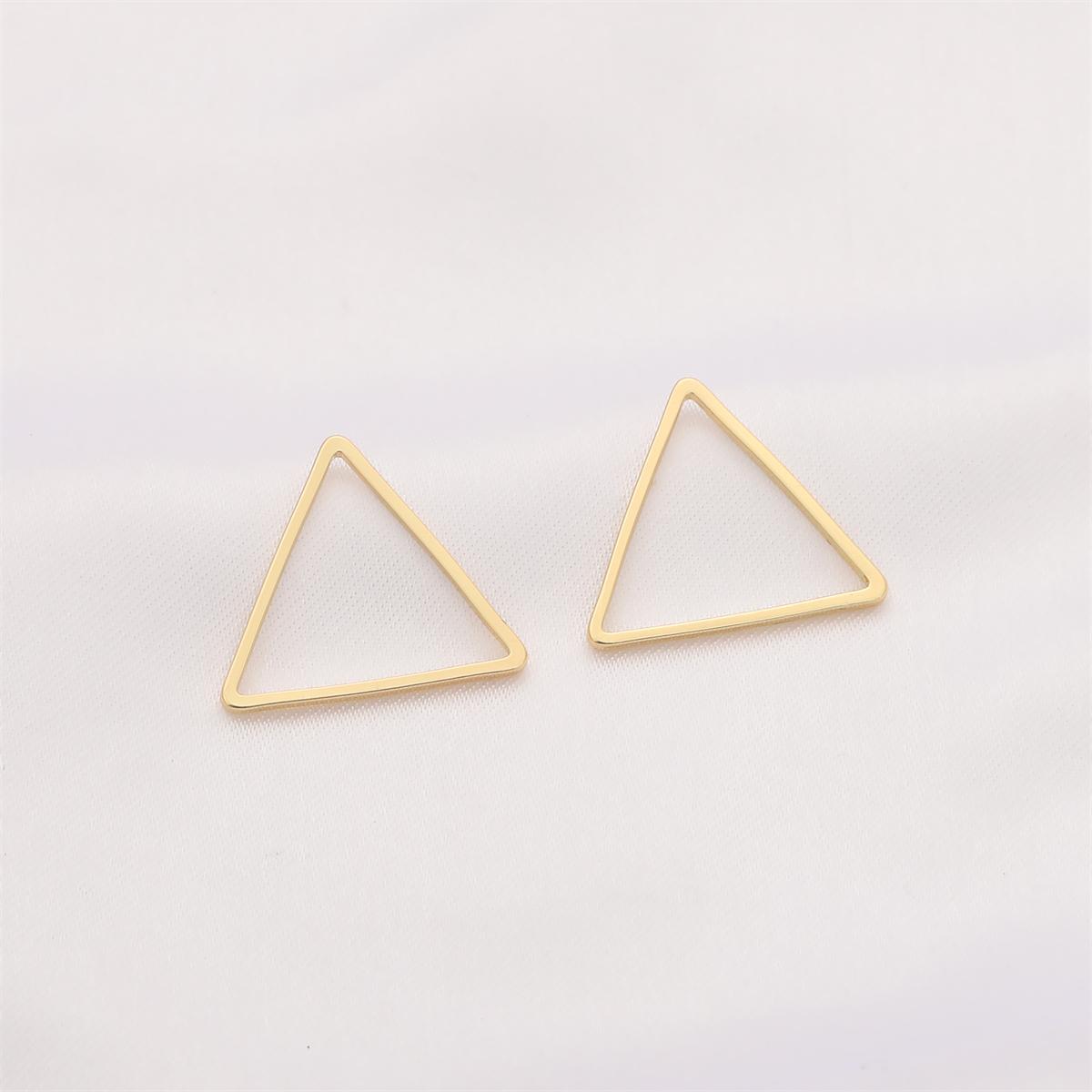 2Pcs Kupfer Geometrie Zubehör Flechtung 14K Gold Farbe Für Schmuck Machen DIY Ohrring Charme Dekoration 20mm gold