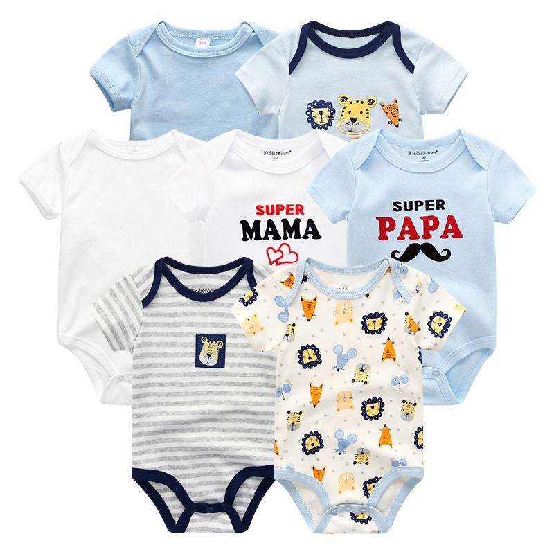 7 Teile/sätze Baby Kleidung Mode Kurzarm Baumwolle Neugeborenes Baby Mädchen Kleidung Cartoon Infantil Strampler Overalls roupas de bebe 3M