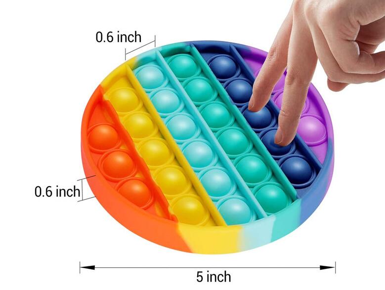 Blasblasen Fidget Spielzeug Sensorisch Autismus Spezielle Bedürfnisse Stressabbau Quetsch-Dekompressionsspielzeug Fidget Spielzeug Für Kinder blue